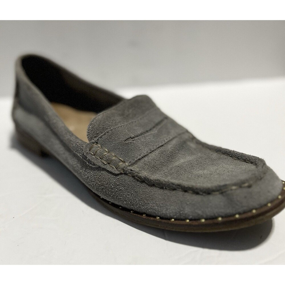 SPERRY PENNY LOAFERS GRANDEUR WOMENS DIZE 8.5 GRAY COLOR LEATHER